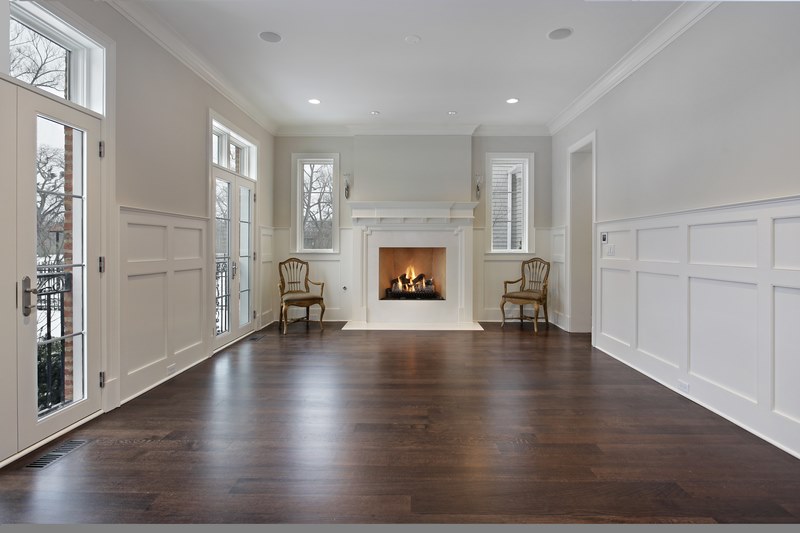 Living room with wooden flooring