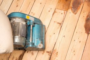 Floor Sander On Plank Floor